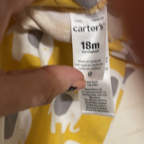 Girls 18months yellow carters elephant pants - Picture 2 of 2